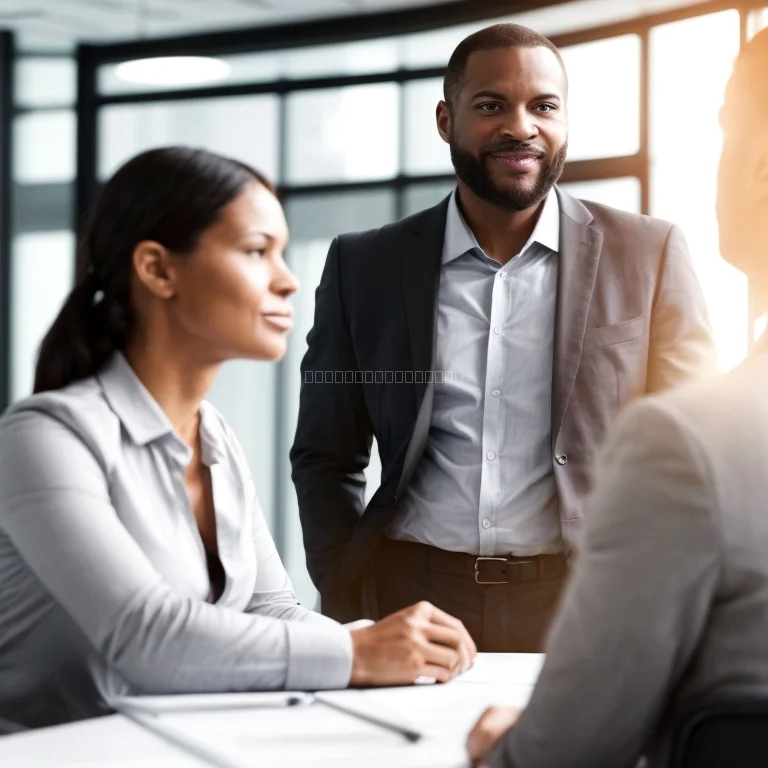 Executive coaching session with mentor and leader